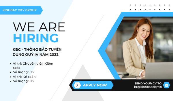 KBC - Thông báo tuyển dụng Quý IV năm 2022 - Tuyển dụng 03 Chuyên viên Kiểm soát, Kế toán thuộc phòng Tài chính Kế toán