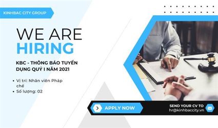 KBC - Thông báo tuyển dụng Quý I năm 2021 - Tuyển dụng 02 Nhân viên Pháp chế